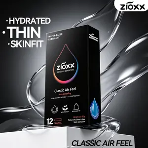 ZIOXX Classic Air Feel Male Condoms, Standard Fit Skin-Friendly Smooth Latex with 3-Count Trial Pack for Reliable Protection (3-48 Counts)