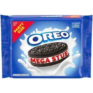 OREO Mega Stuf Chocolate Sandwich Cookies, Party Size, 25.35 oz