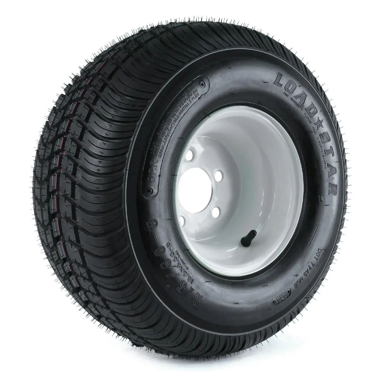 Martin Wheel 274451 18x8.50-8 Load Range C 5-Hole Rust-Resistant Trailer Tire & Wheel Assembly, 18 lbs, Enhanced Ride, DOT Compliant, Highway Tire, 18 X 850-8
