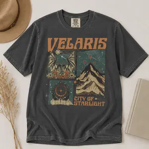 Comfort Colors Velaris City Of Starlight Acotar Vintage Graphic Tee The Night Court Shirt Acotar Shirt Bookish Gifts For Lovers - TrendWear USA