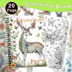 Adult Coloring Book with Coloring Pages, Detailed Animal Designs, Thickened Edition, Perfect Gift for Back-To-School, Birthdays, Parties, Watercolor Paint Book