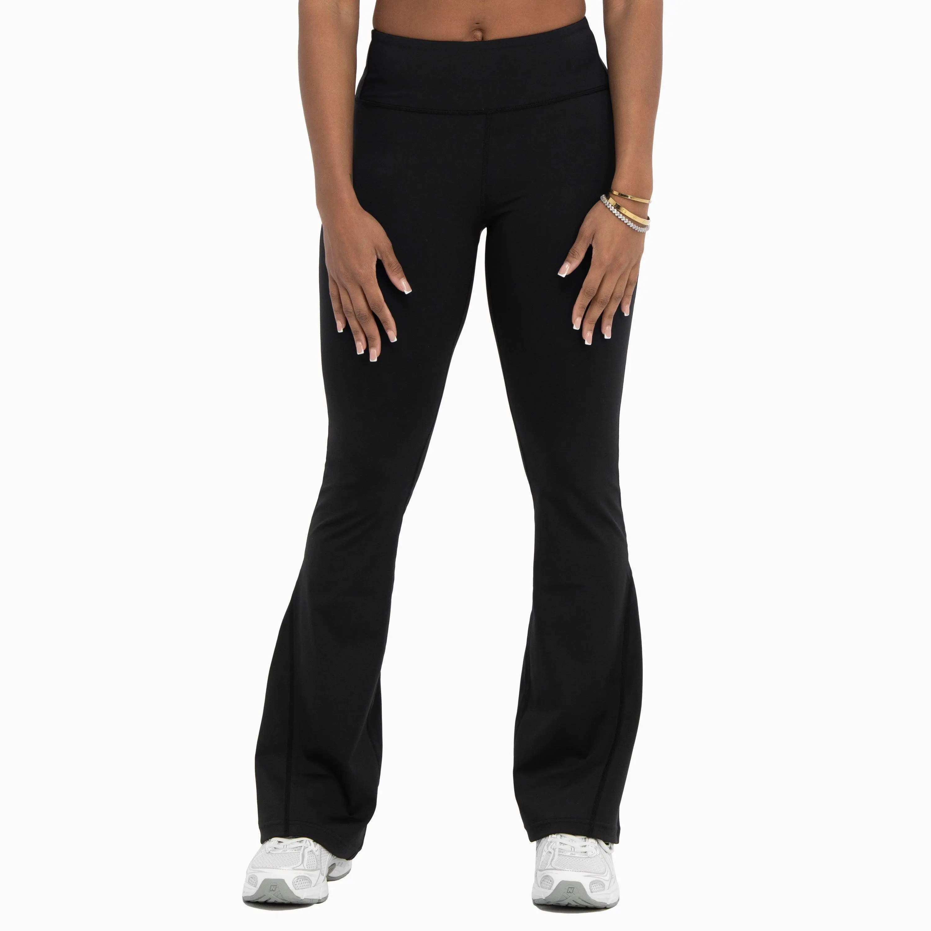 Pro Club Women's Sporty Chic High-Waist Full-Length Leggings - 4-Way Stretch, Moisture-Wicking Fabric, Comfy Wide-Leg Design