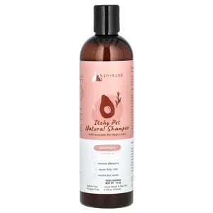 Kin+Kind Itchy Pet Natural Shampoo With Avocado, For Dogs & Cats, Rosemary, 12 fl oz (354 ml)