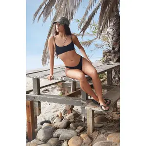 Pacsun Women's Black Jessie Low Rise Cheeky Bikini Bottom