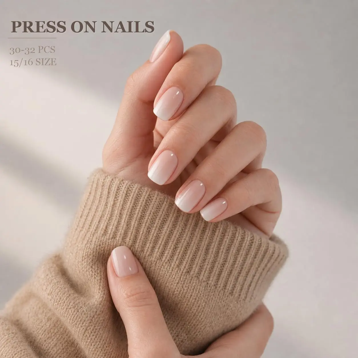 15 - Milk Orange Ombre - Short Squoval