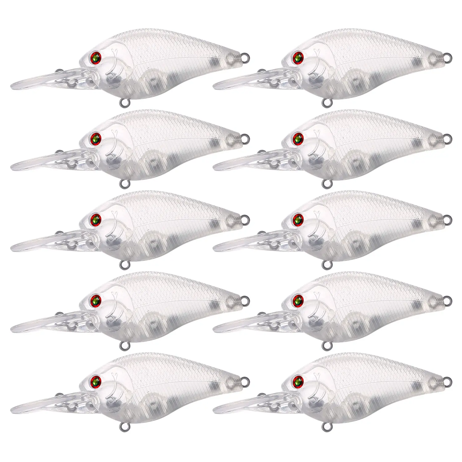 25Pcs Fishing Crankbait Blanks, Unpainted Fishing Lures Blank Minnow Crankbaits Hard Bait Bodies Set 9cm 10.9g crankbait fishing crankbait