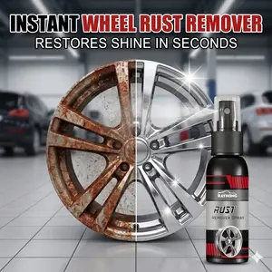 Instant Car Wheel Rust Remover Spray | Brake Dust Cleaner & Rim Brightener Automobile Wheels Rust Remover – Cleaning Decontamination Brightener
