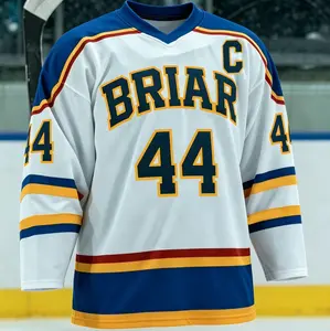 Off Campus BRIAR Briar University Hockey Jersey,  GRAHAM 44, 22 DI LAURENTIS, 66 TUCKER, 46 LOHAN, Fashion Sportswear Unisex Casual Breathable Loose Long Sleeve Tops Tee