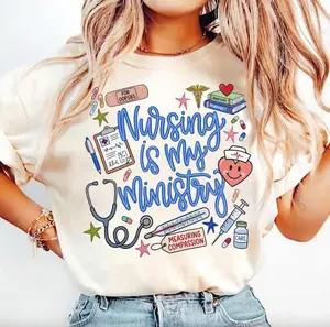 Nursing Is My Ministry T-Shirt, Nurse Shirt, Dainty Floral Nurse Shirt, Lace Nurse Tee, Grandmillennial RN Hoodie, Whimsy Nurse Hoodie, Nursing Gifts