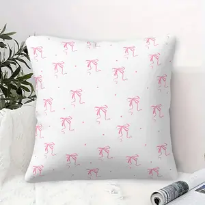 Trendy Bows Decoration Throw Pillow,Preppy Bow Girls Room Decor Pillow,Dreamy Princess Fantasy Room Decor Gifts,Case Teen Girls Bedroom Decor for Car Couch Bed, Soft Padded Cushion