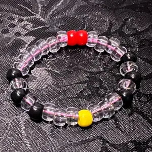 Hello Kitty Inspired Pony Bead Elastic Lanyard