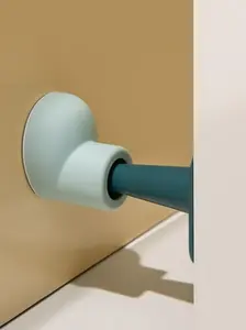 1pcs Door Stopper Cute Boot-Shaped - Wall Protector and Decorative Accessory Blue
