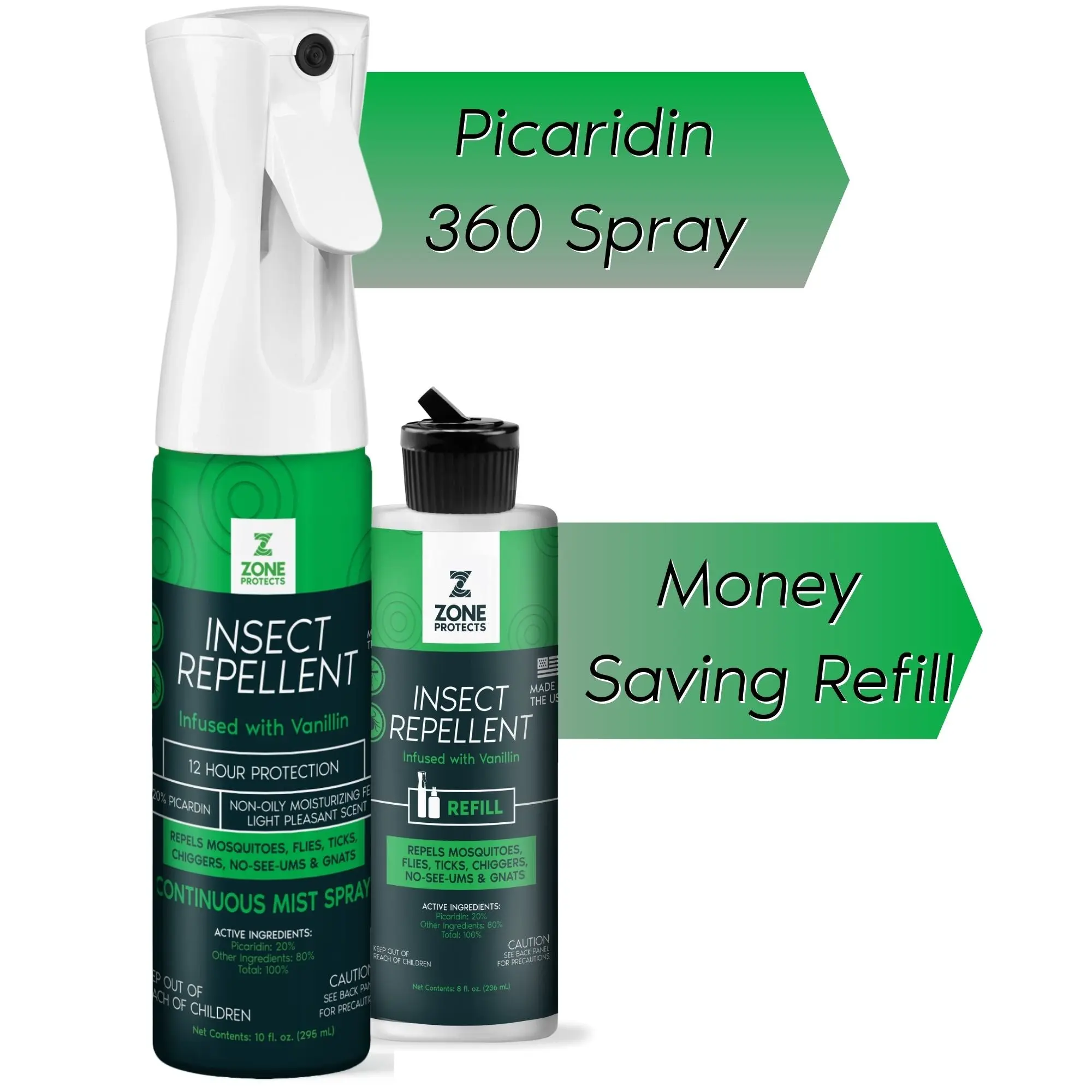 Insect Repellent Picaridin Scented Mistosol + Refill Combo