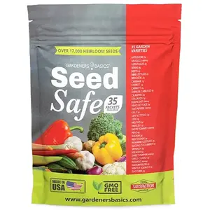 Seed Safe Survival Seed Kit - 35 Heirloom Variety Pack Great Gardening Gift & Seed Starter Kit with 17,000 Seeds Plant GMO-free USA Seeds