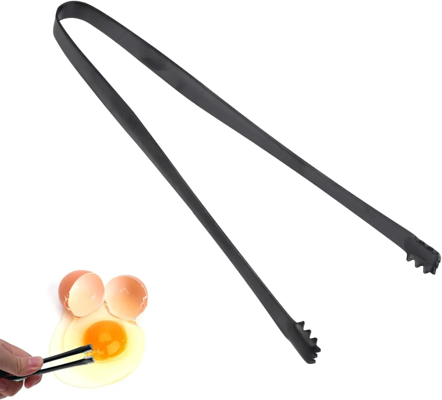Egg Chalaza Removal Tool Eggshell Fragment Remover | Stainless Steel Toothed Egg Chalaza Remover Kitchen Tongs for Cooking Bakers Chefs