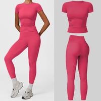 Short Sleeve Set - Peony Red