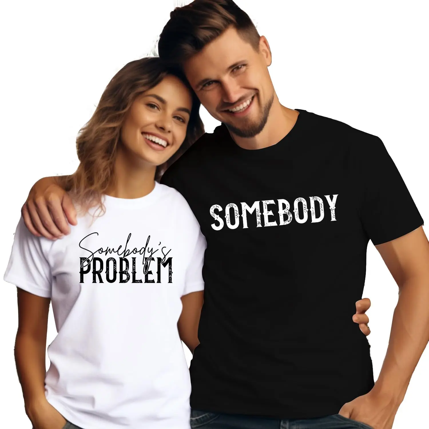 somebody‘s problem Christian Couples Matching Shirt Power Couple Tee Tops Valentines Day T-Shirt
