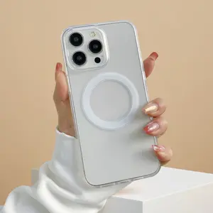 Full Transparent HD Magnetic Wireless Charging Case, Shockproof Air Cushion Design, Compatible with iPhone 16/15/14/13/12/11 Pro Max Plus