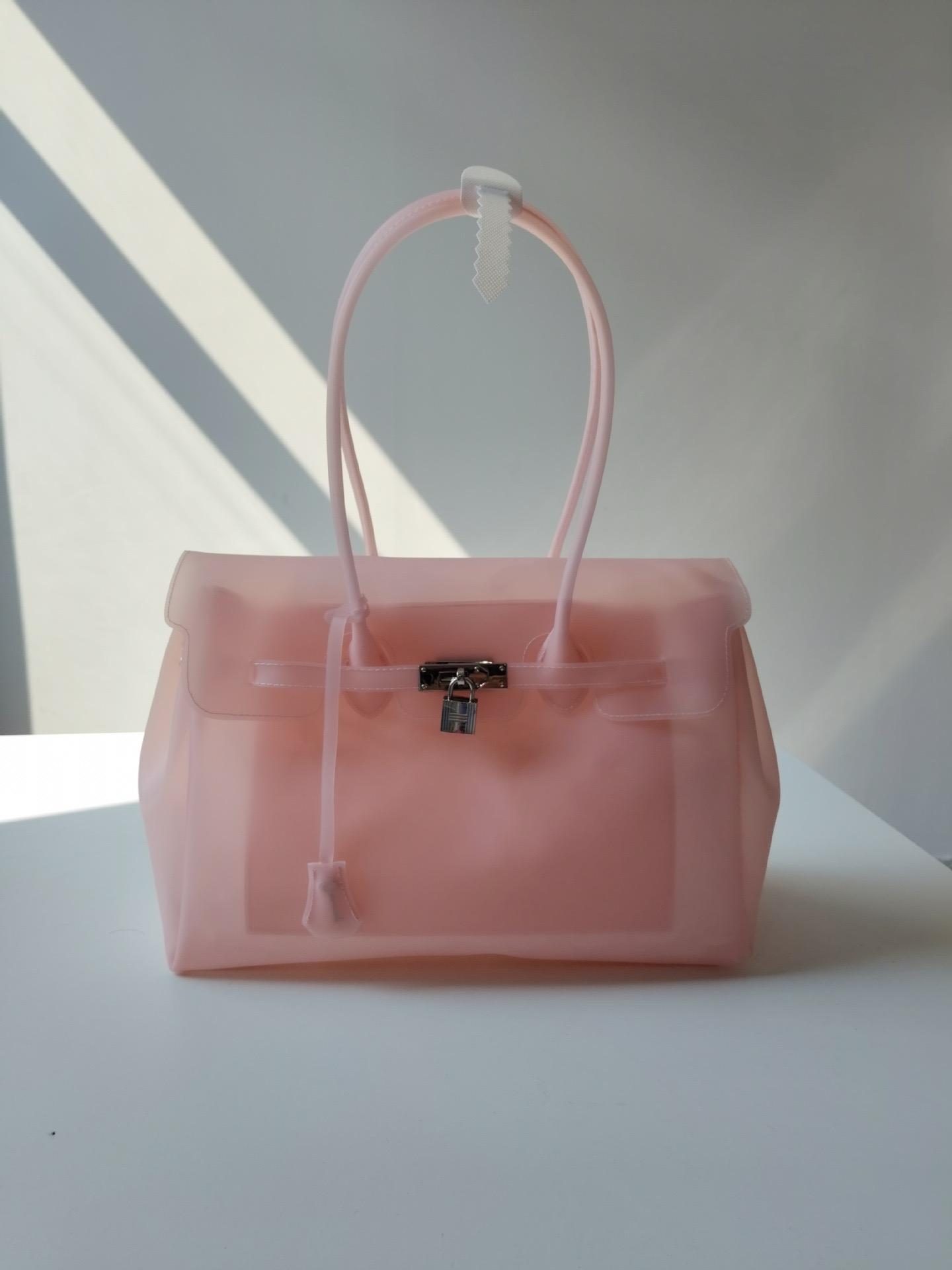 Handbag, TPU transparent jelly bag, shoulder bag, tote bag.