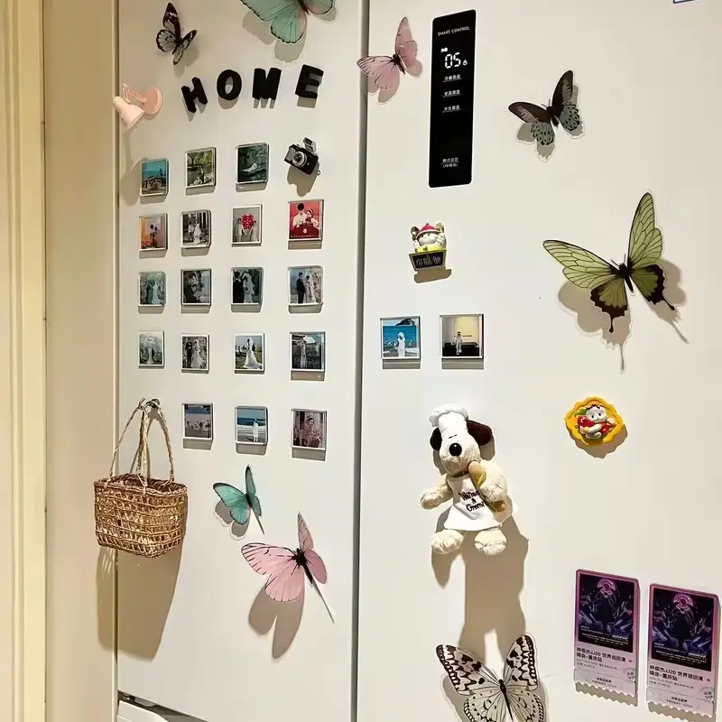 DIY Acrylic Fridge Magnet Kit, Blank Square Acrylic Refrigerator Magnets for Custom Photo, Painting & Handmade Crafts, DIY Craft Supplies for Kids, Family Party & Art Creation