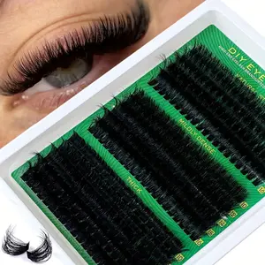 100pcs Fake Eyelashes, 40D/50D/60D/80D/100D, Soft Curl, 0.07mm, Dramatic Lashes, 10-16mm Mixed Set, Large Capacity, Daily Makeup & Cosplay, Cosmetic False Lashes