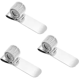 Metal Adjustable Single Spring Loop Pen Holder with Pocket Clip for Notebook and Clipboard