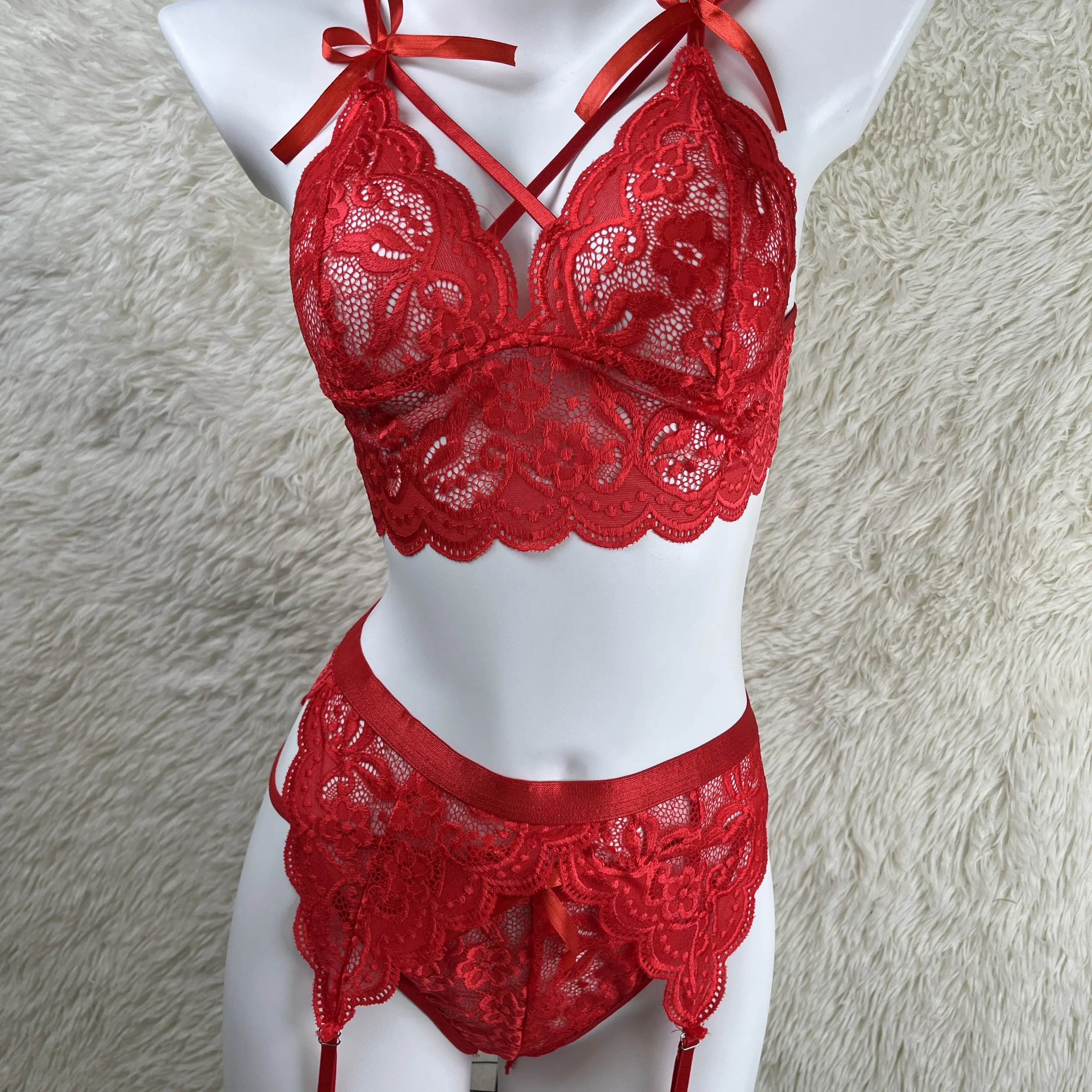 Romantic 3-Piece Lace Lingerie Set for Valentine's Day - Sweet & Flirty Bra, Panty & Garter Belt in Multiple Colors #SpringStatements - TikTok Shop Romantic 3-Piece Lace Lingerie Set for Valentine's Day - Sweet & Flirty Bra, Panty & Garter Belt in Multiple Colors #SpringStatements - TikTok Shop