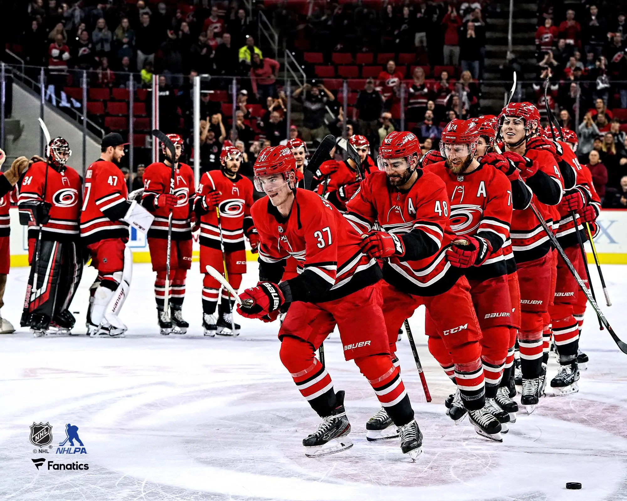 Carolina Hurricanes Unsigned Storm Surge Celebration Photograph - NHL Memorabilia
