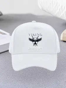 Unisex Viking Graphic Baseball Cap, Sporty Fitted Design, Breathable Sun Protection, Adjustable Size, Perfect Gift Idea