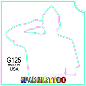 212 MAIN Ruby Red G125 Glitter Tattoo Stencil, 3-Ply Paper, Salute Shape, Vibrant Hue, FDA Safe, 1.5x2.3 in Size, 1.5x2.3x2.3 in Dimensions, 100-Pack (For Men's Special Occasion Costumes & Accessories)