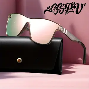 1 Pair of Trendy Y2K-Inspired Cat Eye Fashion Glasses with Unique Power Button Detail - Stylish Decorative Eyewear, PC Frame & Lens, Metal Hinges, for Surfing & Fashion Statement, Includes Cleaning Cloth, Decorative Fashion Glasses | Cateye Fashion Glasse