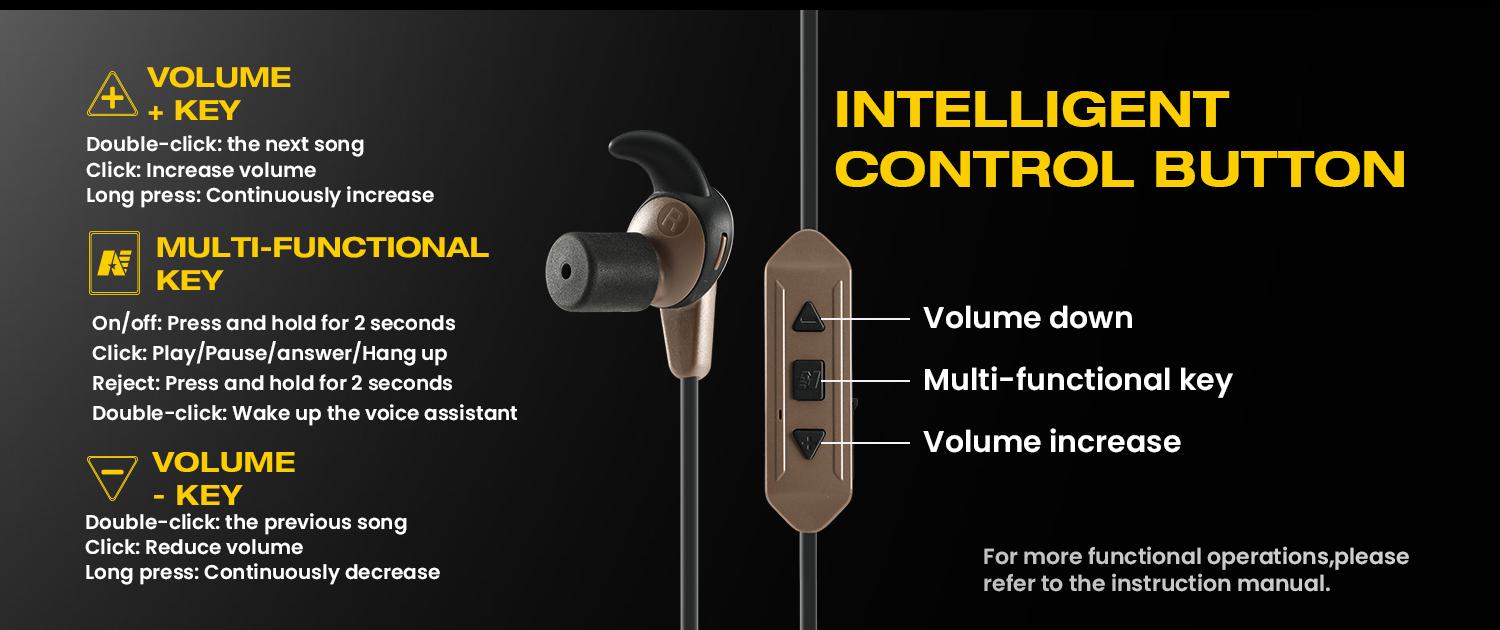 ARM NEXT Shooting Ear Protection Earplugs, Ear Buds for Hearing Protection | NRR 26dB, Bluetooth 5.4, Noise Canceling & Sound Amplification, Tactical Hearing Protection for Gun Range