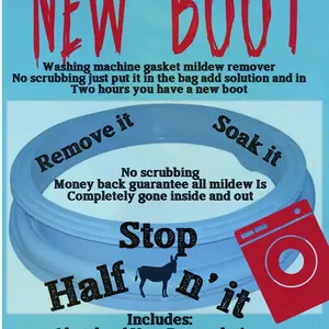 NEW BOOT the all-in-one washing machine rubber boot mildew remover and protectant