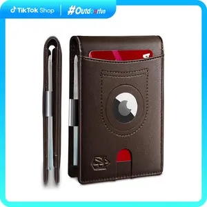 Zitahli Leather Airtag Slot Wallet with Money Clip RFID Blocking For Men Card Holder Gift Box included Cartera Para Hombre Outdoorfun Luxury
