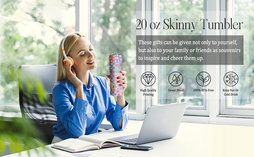 [Purple Butterfly Tumbler] 20oz Stainless Steel Purple Butterfly Inspiration Tumbler - 1pc Insulated Straight Water Cups With Lid And Straw - Summer Winter Drinkware, Outdoor Travel Accessories