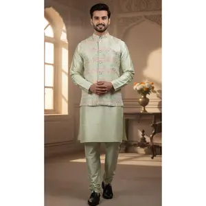 Waistcoat Kurta 3 Piece Set