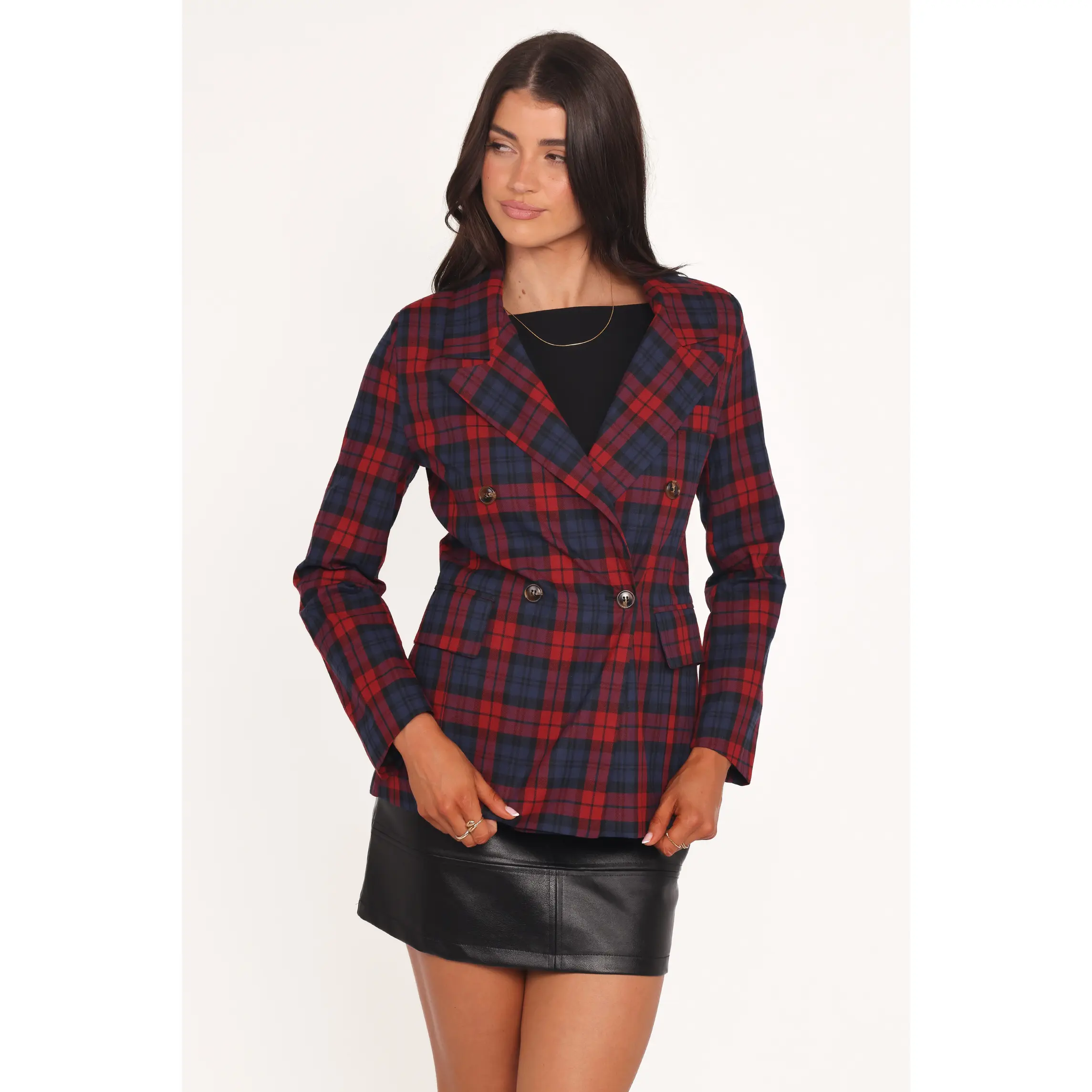 Juliette Blazer - Red Plaid