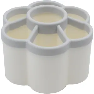 PrimPick Rotating Pen Holder, 6 Inch x 4.2 Inch 7 Grid Rotatable Pencil Desk Top Holder for School, Home and Office