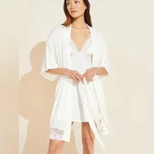Eberjey Rosalia Robe in Ivory R1974