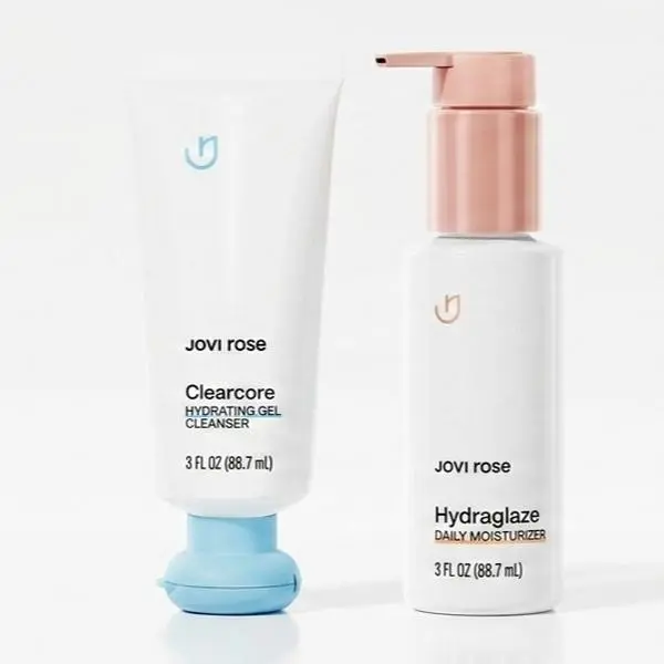 Jovi Rose Essential Core Duo: Hydrating Gel Cleanser & Daily Face Moisturizer Set