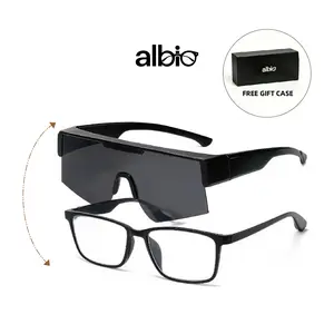 ALLOIO Wear Over the Prescription Glasses anti-uv UV400 Anti-Glare Shades,Polarized Fit Over Sunglasses for Driving Outdoor， outdoor eyewear， free gift case