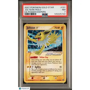 2007 Pokemon—Jolteon #101 EX Power Keepers—Rare Holo PSA 7