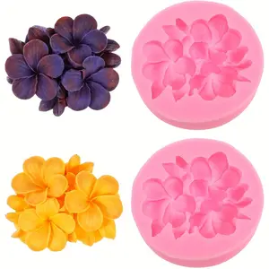 2-Pack/4-Pack 3D Flower Silicone Molds for Candles, Soap, Resin, Gypsum Casting, Floral Mold Set for Crafts and Decor Projects