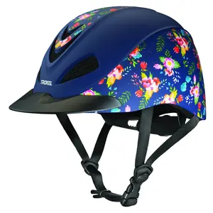 Troxel Dynasty Riding Helmet - ASTM/SEI Certified Low Profile Equestrian Helmet with DialFit System Floral Watercolor / XS