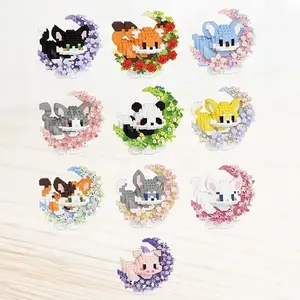400+pcs Creative Moon Flower Animal Micro Beads Building Blocks, Cute DIY Toy, Stress Relief Gift for Girls, Birthday Valentine's Day Christmas