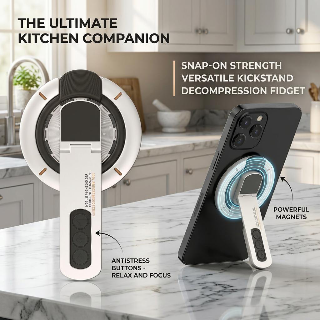 360°Rotation Magnetic Finger Ring Holder Double-Sided Magnetic Phone Grips Stand For  Phone