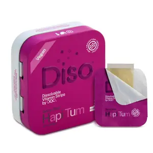 Diso Hapi Tum- Berry Blast Flavour - Tin of 30 Oral Dissolvable Strips gut  health supplement vitamin