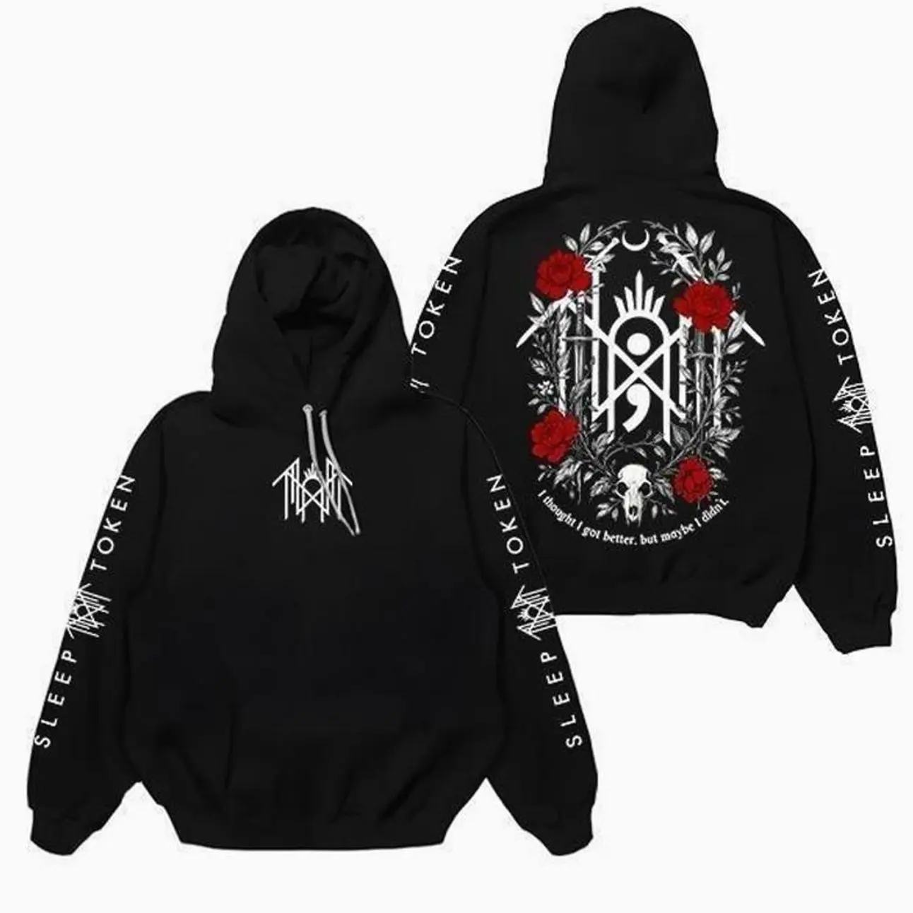 Sleep Token Flowers Red Logo Hoodie/T-shirt/Sweatshirt, Sleep Token Tour 2025 Tee, New Song Concert Tour, Gift for Fan, Even in Arcadia Band Merch, Metal Band Distro Graphic Tee
