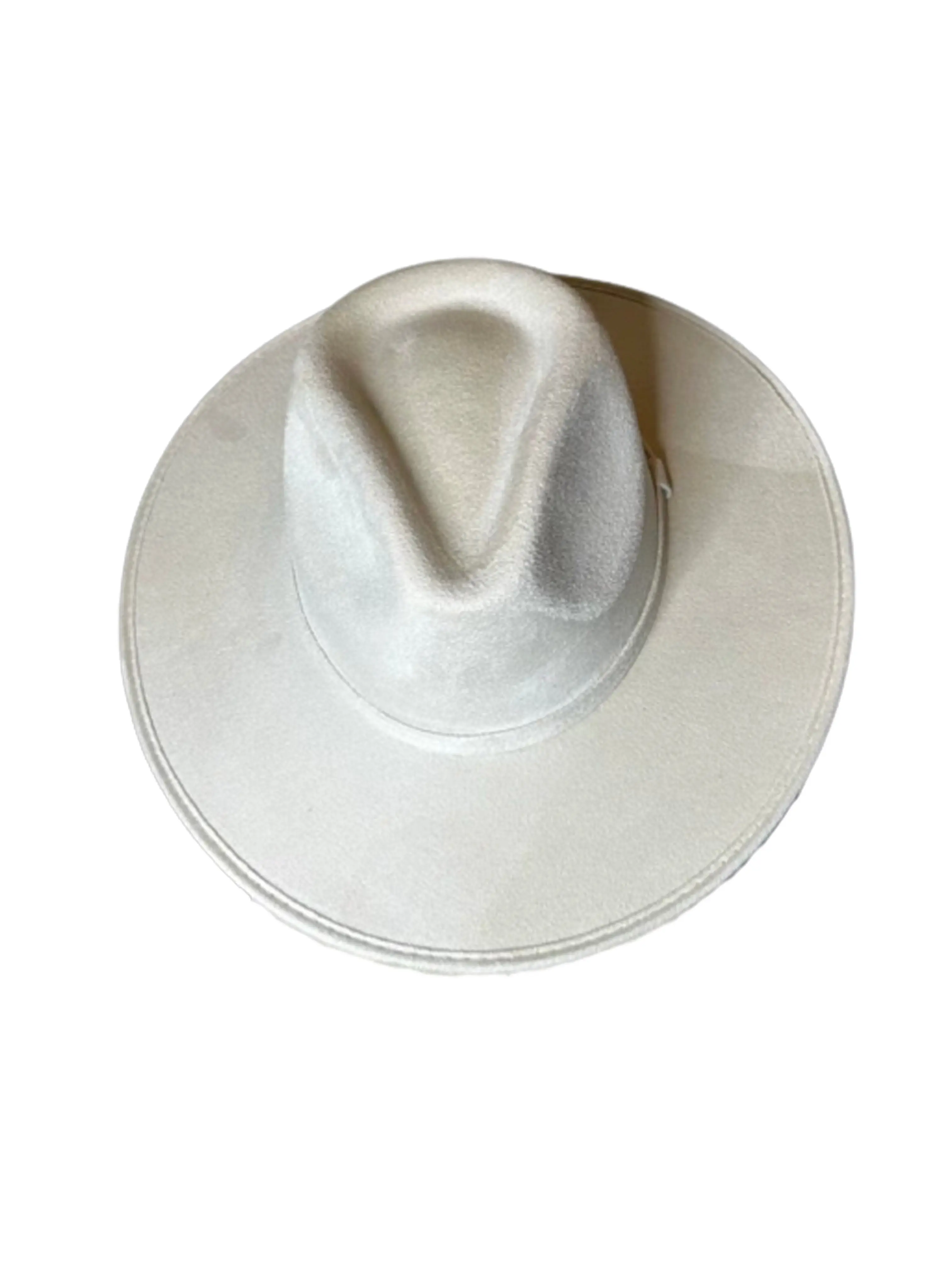 The Suede Fedora Hat in Vegan Material with Teardrop Crown and Hard Brim for Fashion Accessories