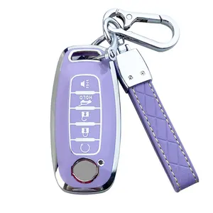 Key Fob Cover Case Compatible with Nissan Pathfinder Rogue Kicks Accessories